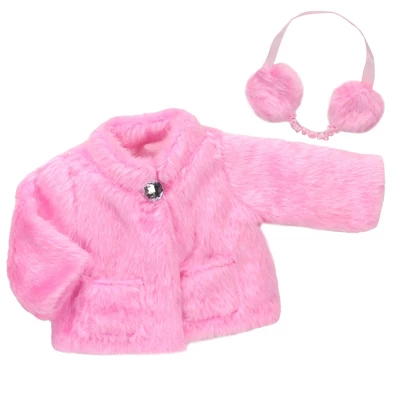 Sophia’s Pink Faux Fur Coat And Earmuff Headband Set For 18" Dolls 7 Sophia’s Pink Faux Fur Coat And Earmuff Headband Set For 18" Dolls - Image 5