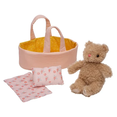 Manhattan Toy Moppettes Bea Bear Stuffed Animal Nurturing Playset With Bear Plush Toy, Fabric Bassinet, Blanket & Pillow 5 Manhattan Toy Moppettes Bea Bear Stuffed Animal Nurturing Playset With Bear Plush Toy, Fabric Bassinet, Blanket & Pillow - Image 3