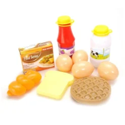 Insten 10 Piece Play Food Breakfast & Lunch Playset With Basket For Kids