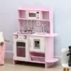 Qaba Pretend Play Kitchen With Sound Effects And Stove Lights, Kids Kitchen Playset With Storage, Water Dispenser For 3-6 Years Old, Pink -Cheap Toy Store GUEST 0f54b4bb 3605 44f0 9c0b 1068e1d95c6f
