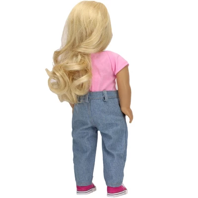 Sophia’s High Rise Loose Fit Jeans For 18" Dolls, Blue 4 Sophia’s High Rise Loose Fit Jeans For 18" Dolls, Blue - Image 2