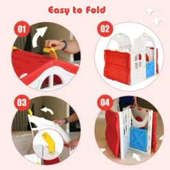 Costway Kids Cottage Playhouse Foldable Plastic Play House Indoor Outdoor Toy Portable -Cheap Toy Store GUEST 1eed9876 71e7 4a88 8222 2e9b8ad7ab1b