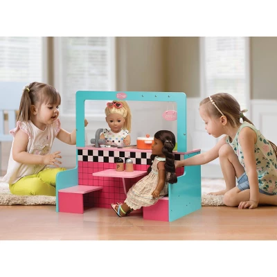 Badger Basket Retro Diner And Kitchen Doll Playset With Accessories 3 Badger Basket Retro Diner And Kitchen Doll Playset With Accessories