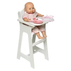 Badger Basket Doll High Chair With Accessories And Free Personalization Kit - White/Pink/Gingham -Cheap Toy Store GUEST 246c765c 78db 47f9 8db4 7f1970516c93