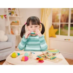 B. Toys - Wooden Instrument Set - Xylophone, Tambourine, Harmonica & More - Make A Melody - 9pc