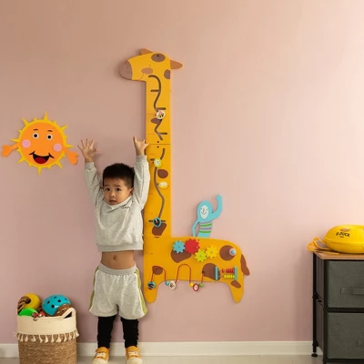 ShpilMaster Wooden Giraffe Sensory Wall Game, Activity Toy Growth Chart For Playroom, Nursery, Preschool, And Doctors' Office 3 ShpilMaster Wooden Giraffe Sensory Wall Game, Activity Toy Growth Chart For Playroom, Nursery, Preschool, And Doctors' Office