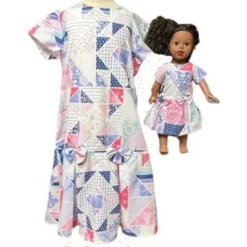 Doll Clothes Superstore Size 14 Matching Girl And Doll Patchwork Print Dress