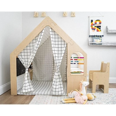 Avenlur Flair - Wooden 5 In 1 Indoor Playhouse Play Tent With Desk Table 9 Avenlur Flair - Wooden 5 In 1 Indoor Playhouse Play Tent With Desk Table - Image 7