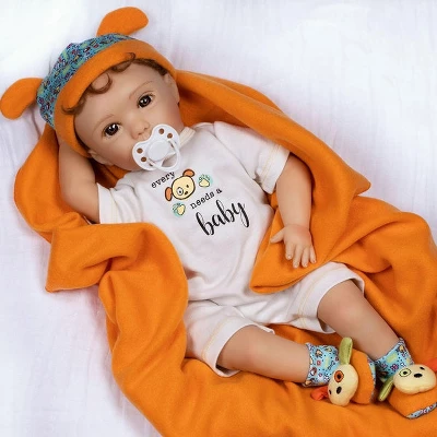 Paradise Galleries Reborn Baby Doll Boy Puppy Love, Magnetic Pacifier, Rooted Hair, 19 Inch Doll Made In SoftTouch Vinyl 3 Paradise Galleries Reborn Baby Doll Boy Puppy Love, Magnetic Pacifier, Rooted Hair, 19 Inch Doll Made In SoftTouch Vinyl