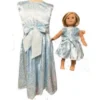 Doll Clothes Superstore Size 4 Matching Girl And Doll Blue Paisley Satin Dresses