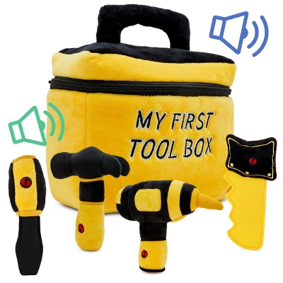 Plush Creations Yellow Tool Box Carrier Toy Set 7 Plush Creations Yellow Tool Box Carrier Toy Set - Image 5