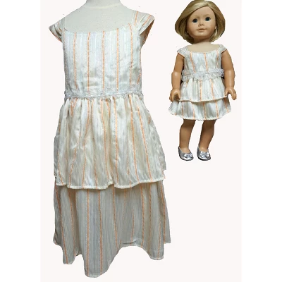 Doll Clothes Superstore Size 8 Matching Girl And Doll Cream Stripe Ruffle Dresses 3 Doll Clothes Superstore Size 8 Matching Girl And Doll Cream Stripe Ruffle Dresses