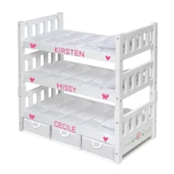 Badger Basket 1-2-3 Convertible Doll Bunk Bed With Bedding And Baskets - White Rose -Cheap Toy Store GUEST 343bd154 7363 4926 99ed 5e5ffc61ae4a