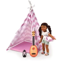 Badger Basket Camping Adventures Doll Tent Set With Accessories - Lavender/White -Cheap Toy Store GUEST 3b30289b ab93 4ef1 8be6 f144d44eaf77