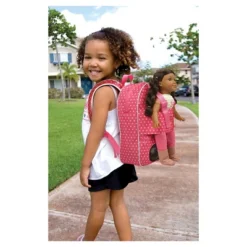 Badger Basket Doll Travel Backpack With Plush Friend Compartment - Star Pattern
