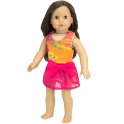 Sophia’s Bathing Suit & Sarong Outfit Set For 18” Dolls, Orange/Hot Pink -Cheap Toy Store GUEST 41270c04 3deb 4425 af8b 3b5a02d103d5