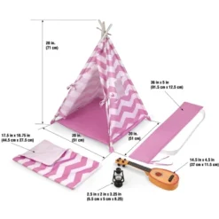 Badger Basket Camping Adventures Doll Tent Set With Accessories - Lavender/White -Cheap Toy Store GUEST 41789ac9 cf6b 400d 8085 8d10f99f219f