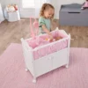 Badger Basket Cabinet Doll Crib With Gingham Bedding And Free Personalization Kit - White/Pink -Cheap Toy Store GUEST 437db30a db72 41cc a577 62099e3c0b33