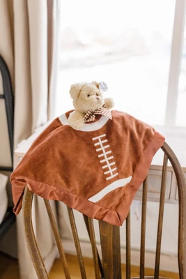 Bearington Baby Touchdown Snuggler, Football Plush Stuffed Animal Teddy Bear Security Blanket, Lovey 15" 4 Bearington Baby Touchdown Snuggler, Football Plush Stuffed Animal Teddy Bear Security Blanket, Lovey 15" - Image 2