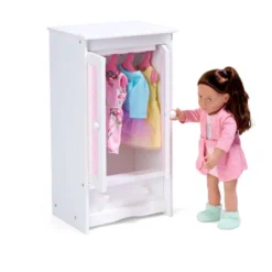 Badger Basket Doll Armoire W/ Hangers - White/Pink -Cheap Toy Store GUEST 52a7027a 0810 4fb7 83b3 03bdc2542974