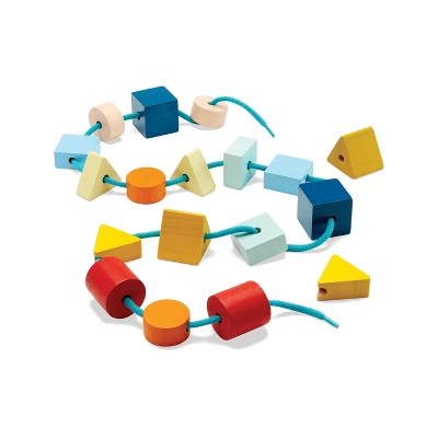 Plantoys| Geo Lacing Beads - Unit Plus 3 Plantoys| Geo Lacing Beads - Unit Plus