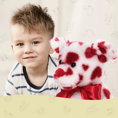 Bearington Collection Romantic Rover Stuffed Animal Plush With Hearts & Bow Puppy Dog, 12" 7 Bearington Collection Romantic Rover Stuffed Animal Plush With Hearts & Bow Puppy Dog, 12" - Image 5