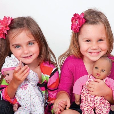 Adora Playtime Baby Flower Pink 13 Inch Baby Doll With Floral Overalls, Bow Headband And Bottle 5 Adora Playtime Baby Flower Pink 13 Inch Baby Doll With Floral Overalls, Bow Headband And Bottle - Image 3