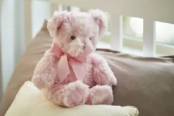 Bearington My First Bear: Classic Hand-Sewn 12-Inch Pink Stuffed Bear