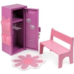 Badger Basket School Style Single Doll Locker Set With Bench, Rug And Accessories - Purple/Pink -Cheap Toy Store GUEST 690e3696 6824 44c3 ab1f 744bd3bc1cf4