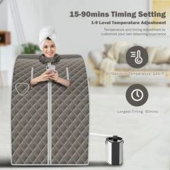 Costway 9-gear Adjustable Temperature Portable Steam Sauna W/ Herbal Box Gray 11 Costway 9-gear Adjustable Temperature Portable Steam Sauna W/ Herbal Box Gray -Cheap Toy Store GUEST 6ac2752d 0a25 4e48 bec5 925160cbab35