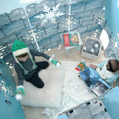 HearthSong 32-Panel Igloo Fantasy Forts Indoor Building Kit With Hook And Loop Connectors 11 HearthSong 32-Panel Igloo Fantasy Forts Indoor Building Kit With Hook And Loop Connectors - Image 9