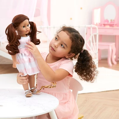 Sophia’s Stripe Party Dress And Sandals For 18" Dolls, Pink/White 11 Sophia’s Stripe Party Dress And Sandals For 18" Dolls, Pink/White - Image 9