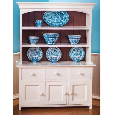 The Queen's Treasures 18 Inch Doll Wooden Farmhouse Cupboard Dish Hutch 4 The Queen's Treasures 18 Inch Doll Wooden Farmhouse Cupboard Dish Hutch - Image 2