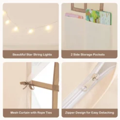 Costway Kids Play Castle Tent Large Playhouse Toys Gifts With Star Lights Washable Mat -Cheap Toy Store GUEST 76a30047 50ac 43fd aa83 3aae253443db