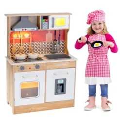 Costway Wooden Kitchen Playset Multi-Functional Pretend Cooking Set W/ Lights & Sounds -Cheap Toy Store GUEST 7ec9b8ec 9842 4fcb 81da e1e663bc0a00