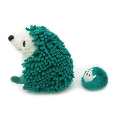 TriAction Toys Les Delingos Ptipotos Mom And Baby Hedgehog | Green 4 TriAction Toys Les Delingos Ptipotos Mom And Baby Hedgehog | Green - Image 2