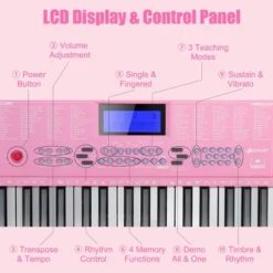 Costway 61-Key Electric Piano Portable Digital Keyboard W/Lighted Key Music Stand Pink 16 Costway 61-Key Electric Piano Portable Digital Keyboard W/Lighted Key Music Stand Pink -Cheap Toy Store GUEST 863f57de b0df 48aa b387 25f1ef47ff0e