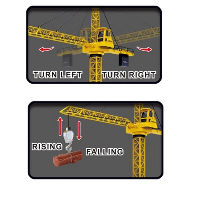Ready! Set! Play! Link 50" Wired Remote Control Crawler Crane With Tower Lights And Adjustable Height 5 Ready! Set! Play! Link 50" Wired Remote Control Crawler Crane With Tower Lights And Adjustable Height - Image 3