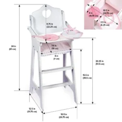 Badger Basket Doll High Chair With Accessories And Free Personalization Kit - White/Pink/Gingham -Cheap Toy Store GUEST 90a4778e ed50 41ec 8eb1 3258ca56c74e