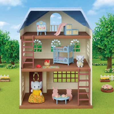 Calico Critters Sky Blue Terrace Gift Set, Dollhouse Playset With Figures, Furniture And Accessories 3 Calico Critters Sky Blue Terrace Gift Set, Dollhouse Playset With Figures, Furniture And Accessories