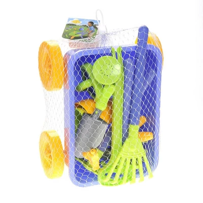 Link Garden Wagon & Tools Toy Set For Kids With 8 Gardening Tools, 4 Pots, Water Pail And Spray 8 Link Garden Wagon & Tools Toy Set For Kids With 8 Gardening Tools, 4 Pots, Water Pail And Spray - Image 6