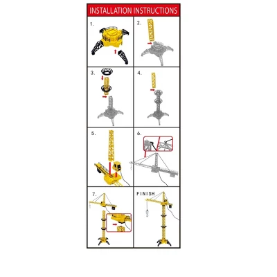 Ready! Set! Play! Link 50" Wired Remote Control Crawler Crane With Tower Lights And Adjustable Height 4 Ready! Set! Play! Link 50" Wired Remote Control Crawler Crane With Tower Lights And Adjustable Height - Image 2