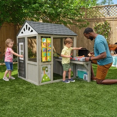 KidKraft Patio Party Wooden Outdoor Playhouse With Spinner Block Puzzle - 14pc 3 KidKraft Patio Party Wooden Outdoor Playhouse With Spinner Block Puzzle - 14pc