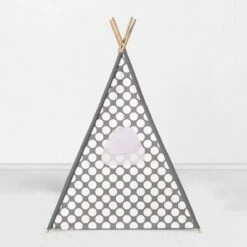 Bacati - Mix N Match Gray Yellow Large Dots/Pin Dots Play Tent For Kids/Toddlers, 100% Cotton Percale Fabric Cover -Cheap Toy Store GUEST a11f012c 466f 410b ab9c b96466207912