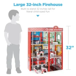 Best Choice Products 32in Kids 3-Story Pretend Wooden Fire Station Play Set Toy, W/ 2 Vehicles, 12 Accessories, 5 Rooms -Cheap Toy Store GUEST a6fbbd73 4bce 4327 9d8c 2435be7ccec4