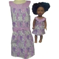 Doll Clothes Superstore Size 10 Matching Girl And Doll Lavender Paisley Sundress