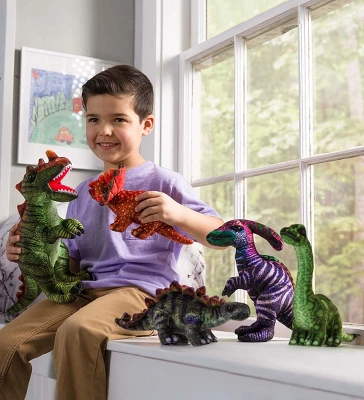 HearthSong - Colorful Dino Stuffed Animal Collection For Kids 4 HearthSong - Colorful Dino Stuffed Animal Collection For Kids - Image 2