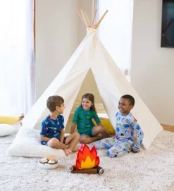 HearthSong 7Õ Cotton Canvas And Wooden Pole Indoor/Outdoor Family Tent With 7Õ Battery-Operated Tent Lights -Cheap Toy Store GUEST a9b719b6 4fd7 4b08 8f27 18f2c46eae0e
