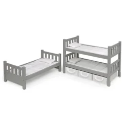 Badger Basket 1-2-3 Convertible Doll Bunk Bed With Baskets And Free Personalization Kit - Executive Gray -Cheap Toy Store GUEST aad48eeb 8ee7 4ecc a121 ba1d0e35ce5d