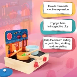 Leo & Friends 2-in-1 Mini Kitchen 15-Piece Wooden Play Set -Cheap Toy Store GUEST ad405ce9 7c1b 4b3f 86bd 71909d7590b3